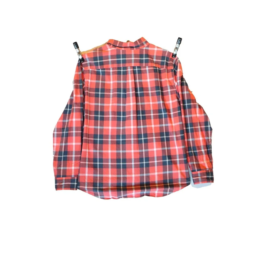 American Eagle Mens XL Classic Fit Long Sleeve Plaid Button Down Shirt Red - Picture 9 of 9